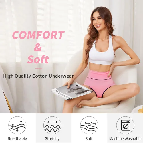 Vista 2 de Migbean high Waisted Underwear for Women - Womens Underwear,Panties for Women,Plus Size Underwear for Women,Women's Panties