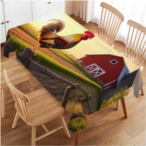 Vista 8 de Swono - Mantel rectangular de bambú con diseño de luz solar y bosque de bambú - Mantel a cuadros lavable para mesa de cocina, cena de festividades
