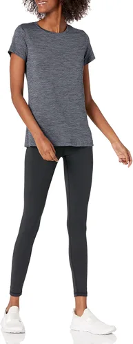 Vista 137 de Amazon Essentials Camiseta de manga corta con cuello redondo para mujer, de secado rápido, para entrenamiento, gimnasio, paquete múltiple