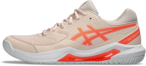 Vista 11 de ASICS Zapatos de tenis para mujer, Gel-Dedicate, 8 Blanco/Plata pura