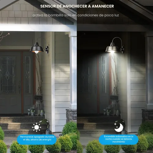 Vista 5 de Bombillas con sensor de movimiento, 13 W (equivalente a 100 W) activado por movimiento, bombilla LED con sensor de atardecer a amanecer, A19 E26