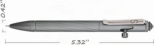 Vista 3 de SMOOTHERPRO Bolígrafo de acción de perno de aluminio premium compatible con Negro