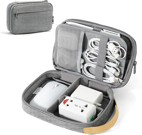 Vista 9 de Travelkin - Organizador de cables de viaje, organizador electrónico de viaje, bolsa organizadora de cables para cables, cargadores de teléfono, Negro