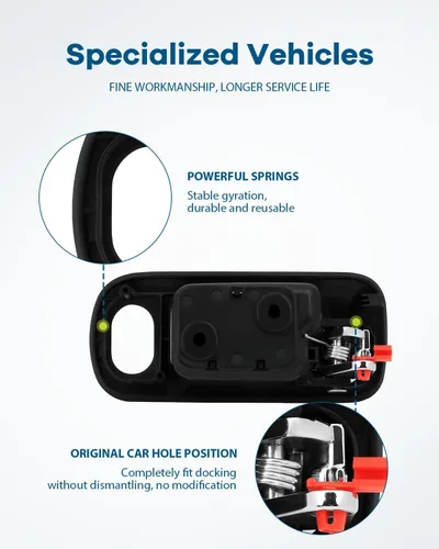Vista 6 de LUJUNTEC Reemplazo del lado izquierdo del conductor delantero interior para Honda Civic 2001-2005 1pc cromo y mango negro reemplazo OE 82204