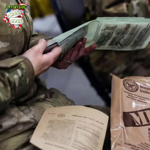 Vista 6 de Kit de alimentos de emergencia MRE - Paquete de 6 con calentador - Camping y senderismo