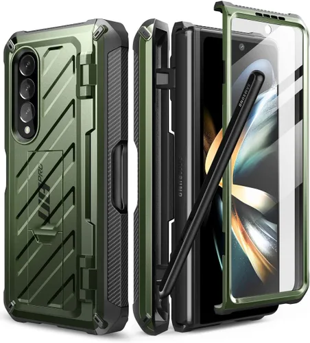Vista 14 de SUPCASE Unicorn Beetle Pro Series - Funda para Samsung Galaxy Z Fold 3 5G (2021), carcasa resistente de doble capa de cuerpo completo con protector