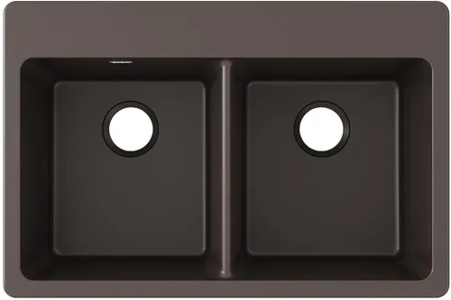 Vista 4 de Elkay Quartz Classic ELG3322GS0 Greystone - Fregadero de montaje superior con doble cuenco Piedra gris