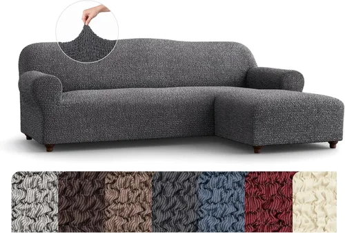 Vista 17 de PAULATO BY GA.I.CO. Funda de sofá modular, funda para sofá con diván en forma de L, fundas lavables para sofá esquinero, funda elástica de ajuste