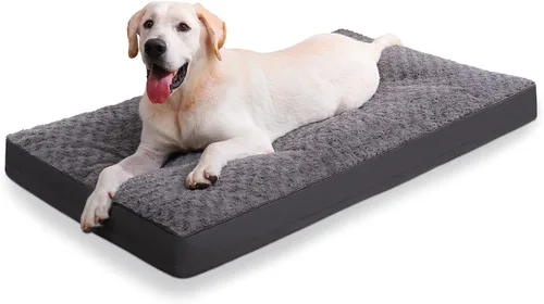 Vista 7 de KSIIA Alfombrilla de Cama para Jaula de Perro Impermeable para Jaula, Cama de Terciopelo Rosa Suave para Perros Medianos con Funda Lavable Negro