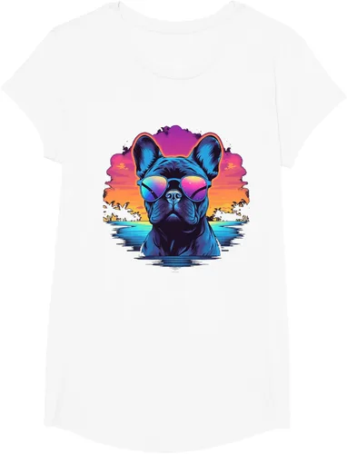 Vista 16 de Camiseta de perro Bulldog Francés para hombres y mujeres, Negro