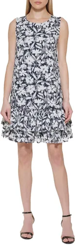 Vista 2 de Tommy Hilfiger Tommy Hilfiger - Vestido de cambio sin mangas con doble volante para mujer