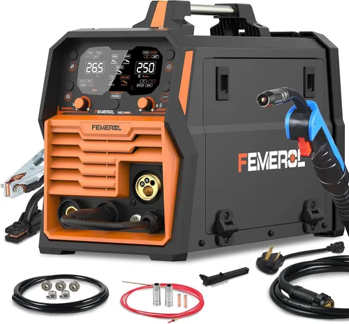 Vista 10 de FEMEROL Soldador MIG 250A, 6 en 1 Gas MIG/Núcleo de Flujo sin Gas/Electrodo/Elevación TIG/Soldadura por Puntos/Compatible con Pistola de Carrete