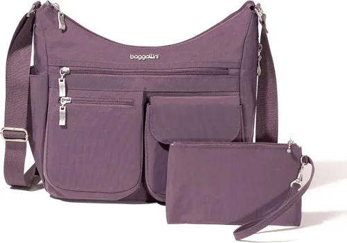 Vista 55 de Baggallini womens Everywhere Bagg Crossbody Women 11x9 Lightweight Nylon Hobo Water-resistant Travel Bag W/Rfid