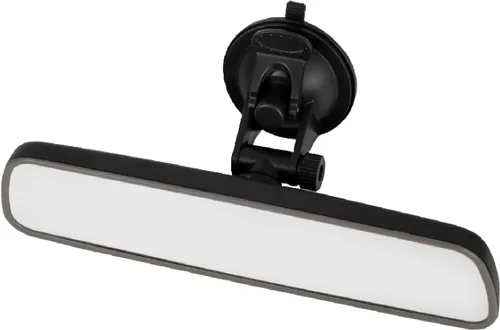 Vista 8 de Espejo retrovisor, antirreflejo, color azul HD, universal, espejo retrovisor para interior de automóvil, con ventosa ajustable, para caravana