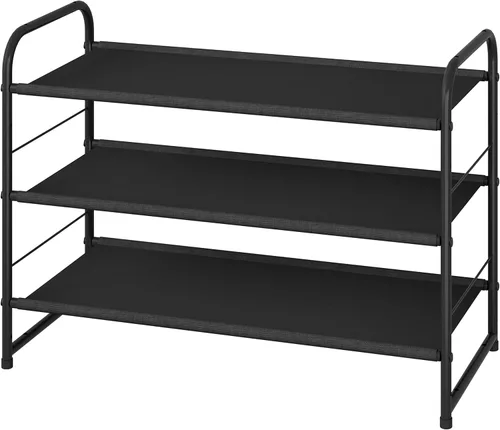 Vista 10 de Simple Trending - Zapatero apilable de 2 niveles, organizador de almacenamiento para zapatos de metal, negro