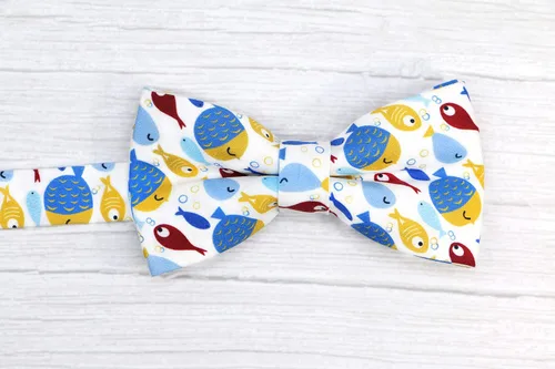Vista 5 de OCIA Pajarita ajustable de algodón con diseño divertido para hombres y niños
