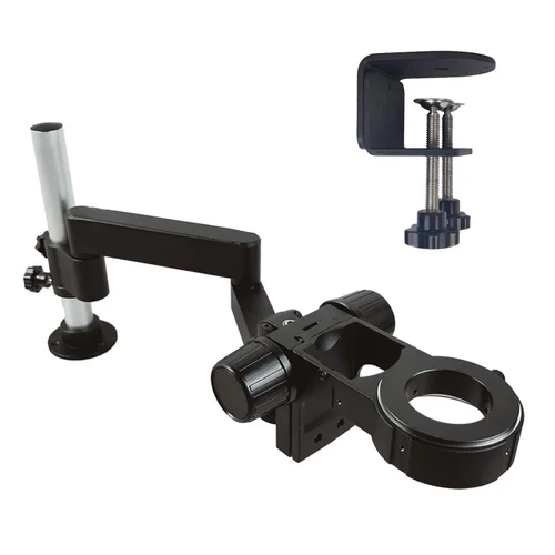 Vista 8 de Brazo giratorio universal articulado para microscopio, brazo de soporte para microscopio con abrazadera para microscopio profesional trinocular