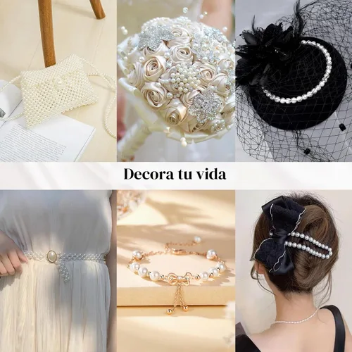 Vista 6 de Phinus 6000 Pz Cuentas de Perla de 4mm con Agujero, Perlas Redondas para Manualidades, Cuentas de Perla Sueltas para Hacer Joyas, Perlas para Hacer