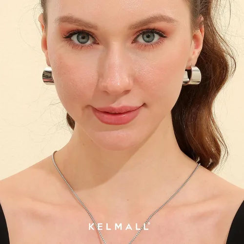 Vista 28 de KELMALL Aretes tipo argolla de oro de 14 quilates para mujer, hipoalergénicos, gruesos, redondos, no se deslustra, para orejas sensibles