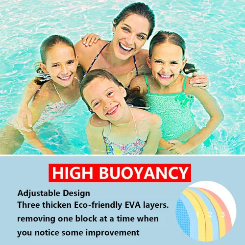 Vista 6 de Flotador trasero de seguridad para natación con 3 capas ajustables cinturones de natación impermeables dispositivo para niños flotadores de natación