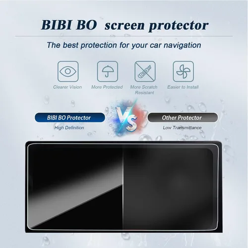 Vista 6 de BIBIBO Protector de pantalla de vidrio templado compatible con H*yundai Tucson NX4 2022 + 8 pulgadas de dureza 9H, pantalla táctil de control