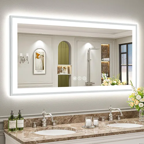 Vista 110 de 24x32 LED Bathroom Mirror, Backlit & Front Lit Lighted Mirror Retroiluminado+luz frontal