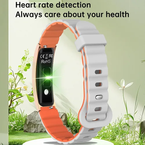 Vista 2 de Reloj de fitness con monitor de ritmo cardíaco, contador de pasos, seguimiento del sueño para mujeres para Android iOS
