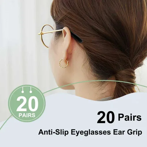Vista 5 de 20 pares de almohadillas antideslizantes de silicona para gafas, retenedor de silicona para lentes