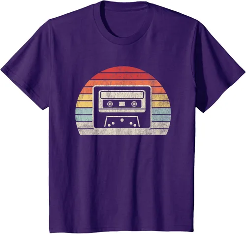 Vista 16 de Retro Cassette Tape 80s 90s Nostalgia T-Shirt Negro
