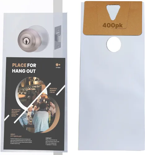 Vista 15 de Paquete de 100 bolsas de plástico para colgar puertas, 6 x 12 pulgadas Transparente
