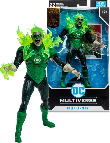 Vista 8 de DC Multiverse vs Vampires - Figura de acción exclusiva de 7 pulgadas, etiqueta dorada de linterna verde vampiro