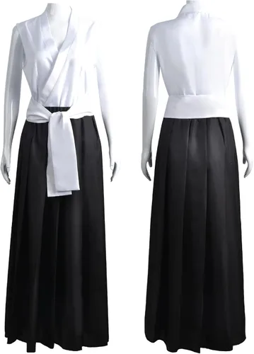 Vista 3 de Bleach cosplay Kurosaki Ichigo Black Cloak Animation uniform Halloween Christmas costume