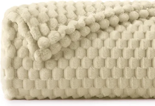 Vista 44 de BEDELITE Manta de forro polar para sofá y cama, manta decorativa de jacquard 3D de almendra, súper suave y acogedora, manta mullida cálida adecuada