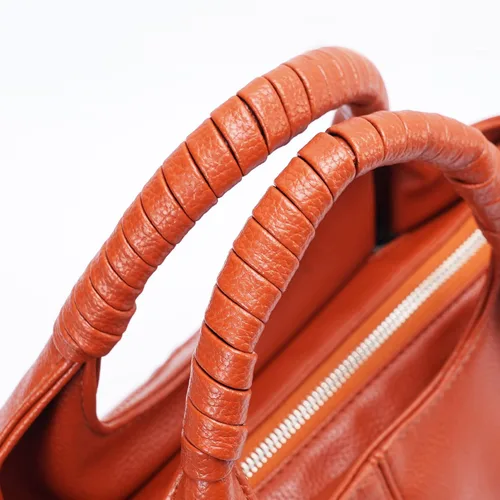 Vista 4 de Bolso con asa superior, bolsos y bolsos de cuero genuino para mujer, bolsos cruzados Hobo, bolsos de cuero para mujer