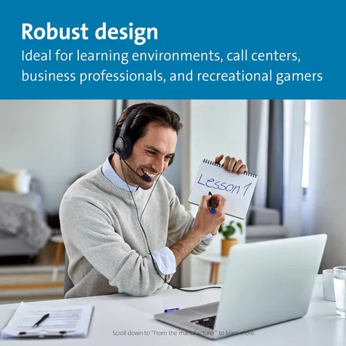 Vista 4 de Kensington Auriculares de alta fidelidad de 0.138 in con micrófono y botón de control de volumen (K33597WW)