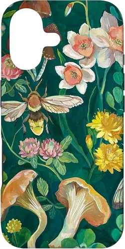 Vista 32 de Funda Boho Bee Greenery Luna Moth Vintage Botanical Mushroom para iPhone 13 Pro