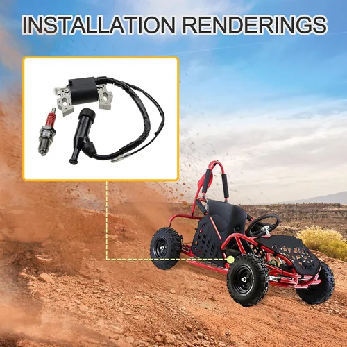 Vista 6 de GOOFIT Bobina de encendido Magneto Generador con bujías F7TC Reemplazo para GX120 GX160 GX200 GX240 GX270 GX340 GX390 Motor Cortacésped Tractor