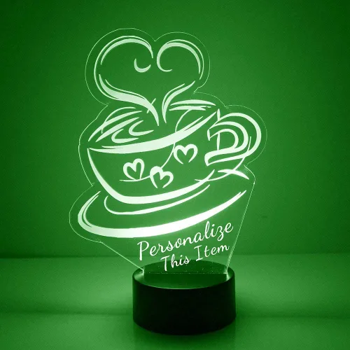 Vista 23 de MMS Food - Lámpara LED de luz nocturna, personalizada con tu nombre o texto, control remoto con 16 colores, 4 modos de luz, lámpara LED de regalo