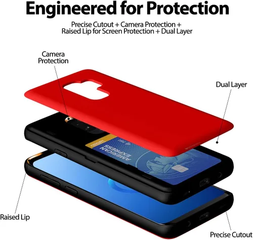 Vista 98 de GOOSPERY Parachoques magnético para puerta compatible con Galaxy S9 Plus, tarjetero tipo billetera con cierre automático por iman, funda protectora