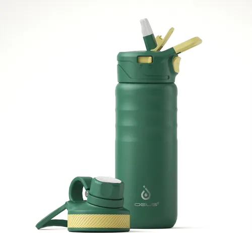 Vista 47 de IDEUS Botella de agua aislada de 12 onzas, botella de agua aislada de acero inoxidable para la escuela, botellas aisladas con pajitas a prueba
