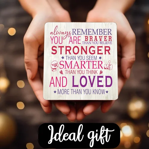 Vista 5 de Letrero de escritorio rosa inspirador para mujer, regalo de aliento para mujeres, regalos de animación, placas de madera, letreros motivacionales