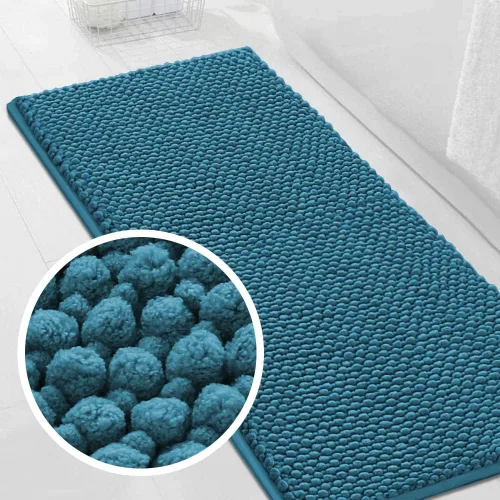 Vista 35 de Turquoize Alfombras de baño de felpilla antideslizante para baño, 17 x 24 pulgadas, extra suaves y absorbentes, lavables a máquina, perfectas