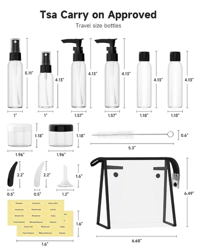 Vista 6 de Kit de botellas de viaje Morfone, Negro