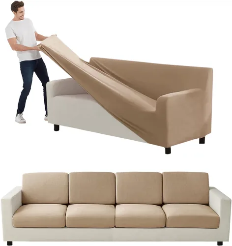 Vista 117 de Funda para Sofá de Terciopelo, Fundas Elásticas para Sofá para Funda Principal Separada/Respaldos y Cojines de Asiento, Funda para Sofá, para Fundas