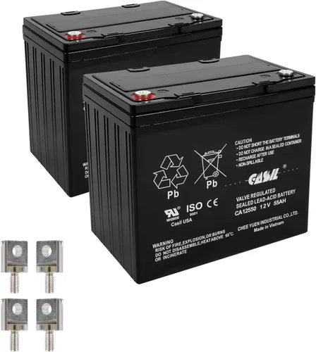 Vista 11 de Casil Batería de repuesto de 12 V y 12 Ah compatible con Go-Go Mobility Elite Traveller SC40E SC44E, paquete de 2