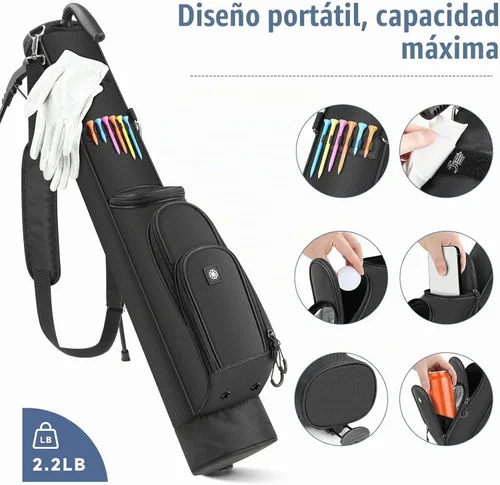 Vista 5 de Findway Bolsa de Soporte de Golf, [Espacio Generoso Mejorado] Bolsa de Golf Pequeña para Campo de Práctica, Par 3 y Campos Ejecutivos, Bolsa Ligera