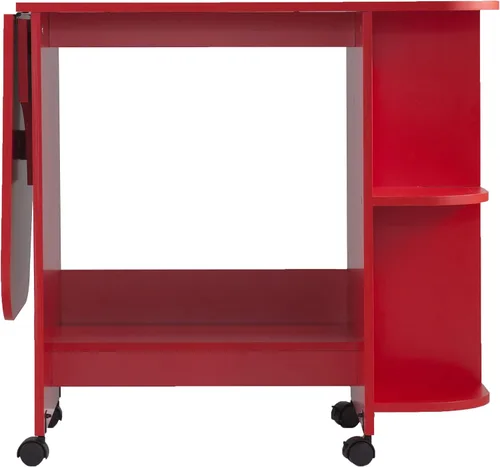 Vista 5 de SEI FURNITURE Southern Enterprises - Mesa extensible para manualidades, color rojo