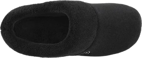 Vista 2 de isotoner Pantuflas de rizo con capucha para mujer con espuma viscoelástica suave soporte de arco cómodo y suela para interiores y exteriores