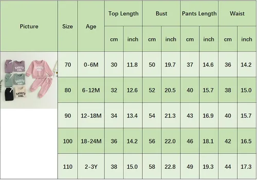Vista 8 de Daddys Girl Toddler Infant Baby Girl Clothes Set Long Sleeve Sweatshirt Joggers Pants Outfit Fall Winter Outfits