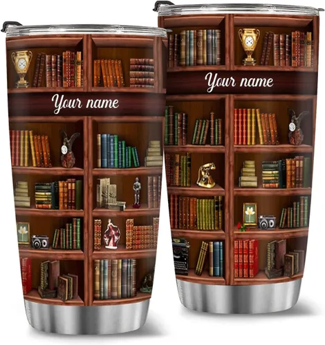Vista 41 de T40413 - Taza personalizada para amantes de los libros, taza de café con texto en inglés "Just A Girl Loves Book", regalo para mujeres y niñas